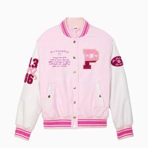 LoveShackFancy x VS PINK Varsity Jacket NWT